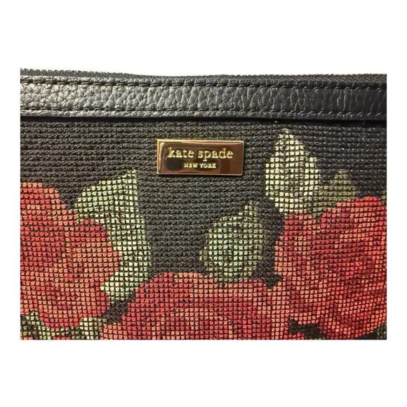 Kate Spade Rose Needlepoint Shayna Seely Lane Clutch - Picture 2 of 7